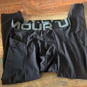 Under Armour Men's ColdGear Armour Leggings, Black Large Compression